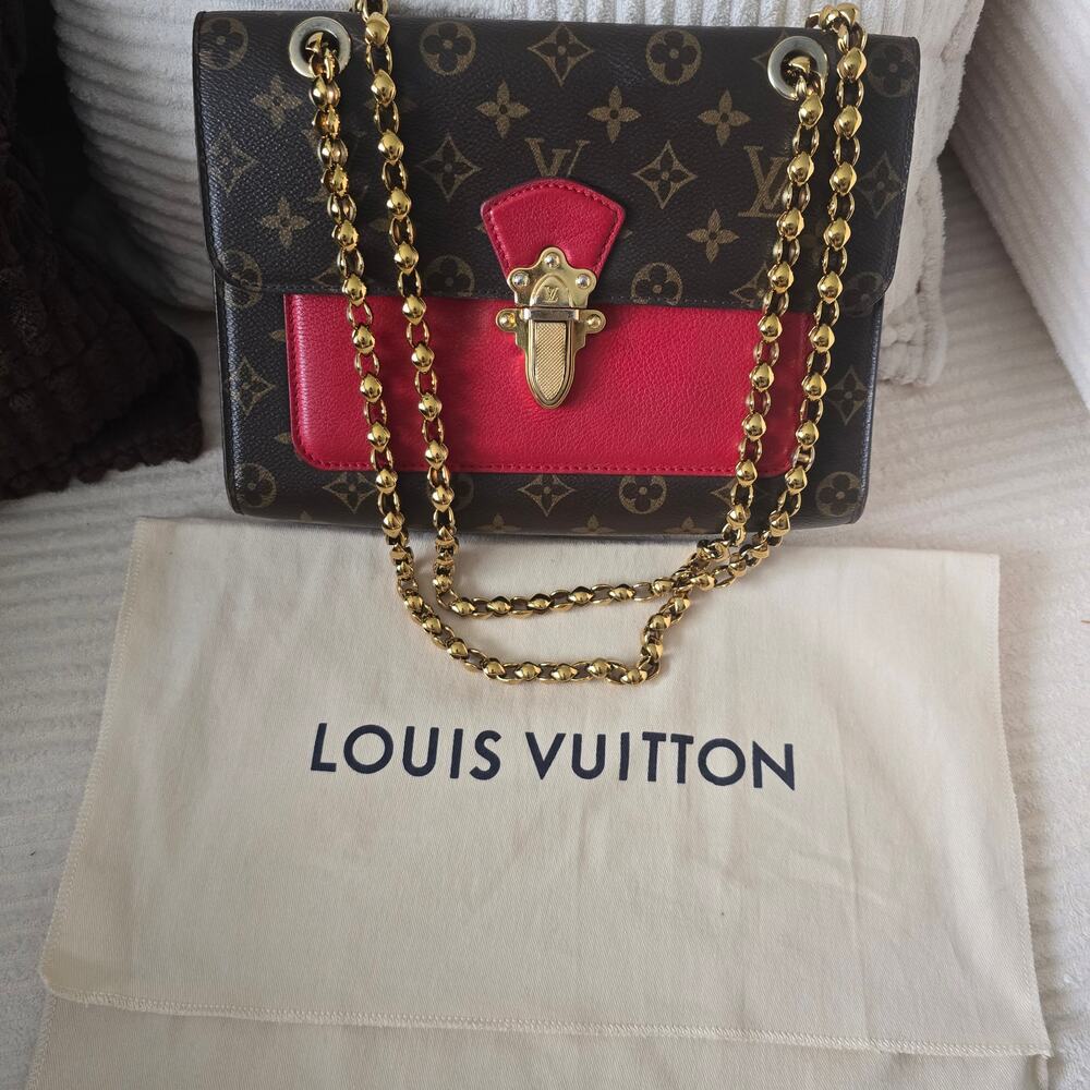 Louis Vuitton Victoire Monogram Cerise Red Bijoux Chain Shoulder Bag
